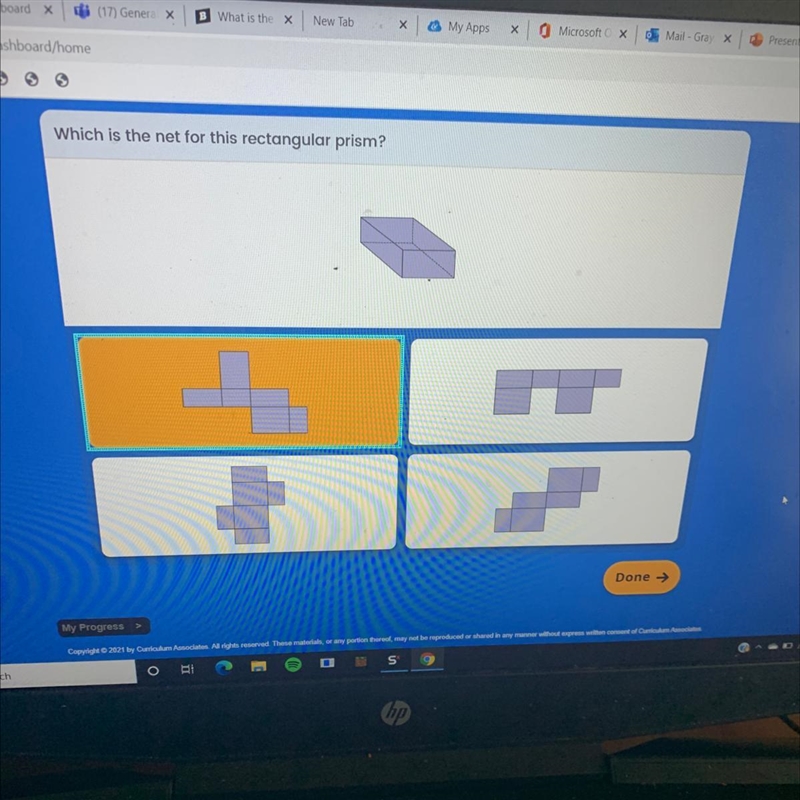 Which is the net for this rectangular prism?-example-1