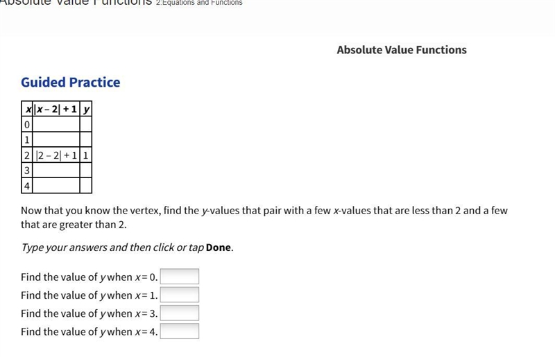 Now that you know the vertex, find the y-values that pair with a few x-values that-example-1