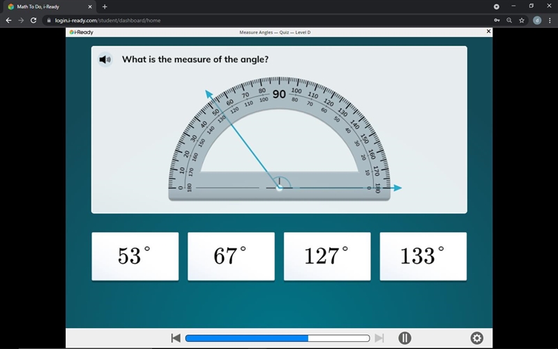 NEED HELP ASAP!! What is the measure of the angle-example-1