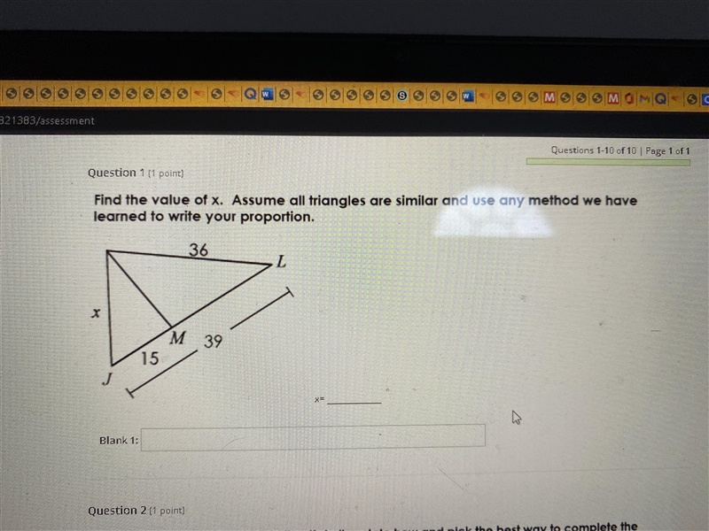 Find the value of x.-example-1