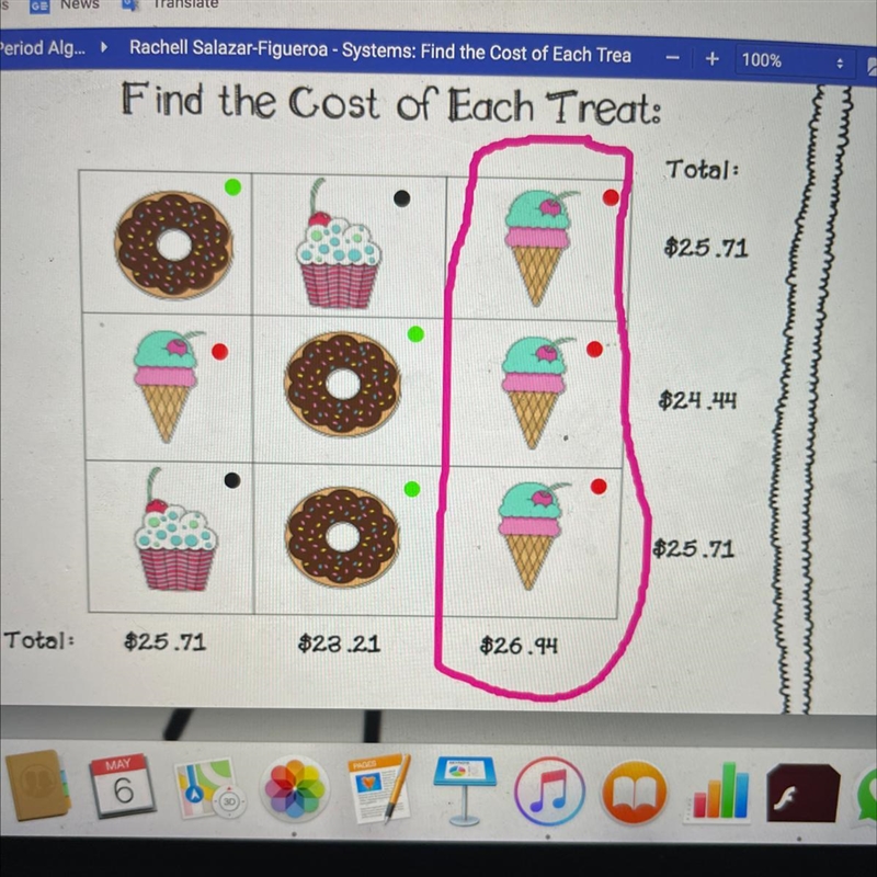 If you buy three ice creams and the total is $26.94, how much does each ice cream-example-1