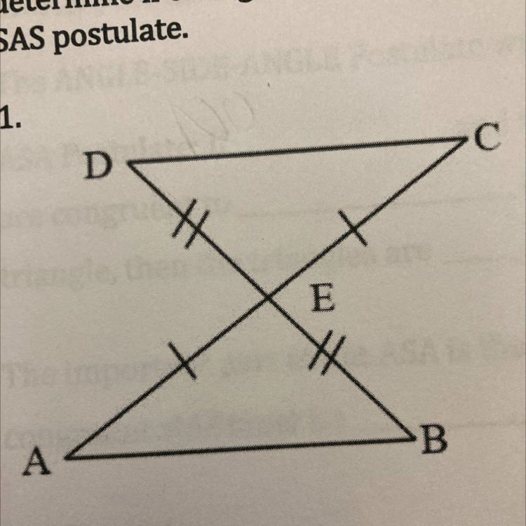 For the following figures determine if enough information is given to say the triangles-example-1