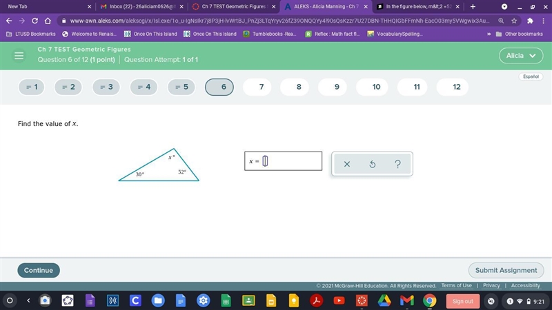 Find the volume of x.-example-1