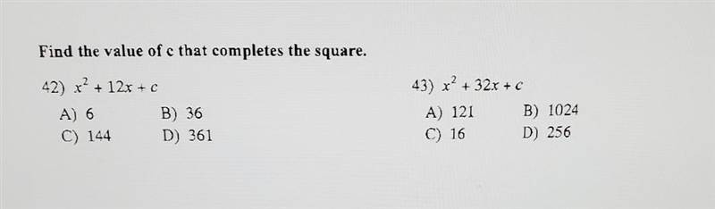 Find values that complete the square, pls help these are the last questions :( ​-example-1