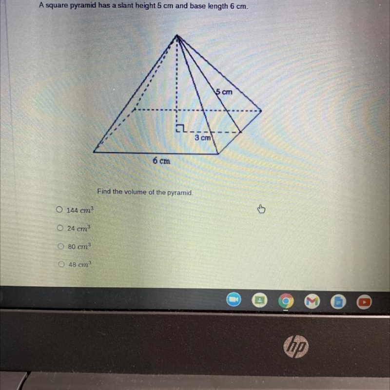 What would be the volume of the pyramid? Little help please-example-1