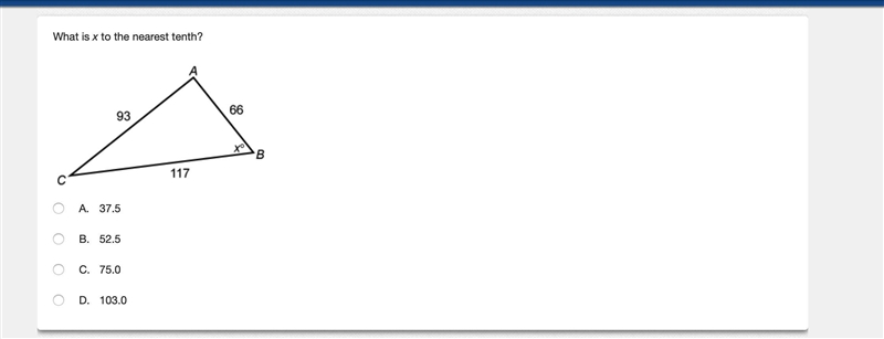 What is x to the nearest tenth?-example-1