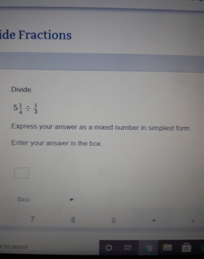 Divide. Express your answer as a mixed number in simplest form. Enter your answer-example-1