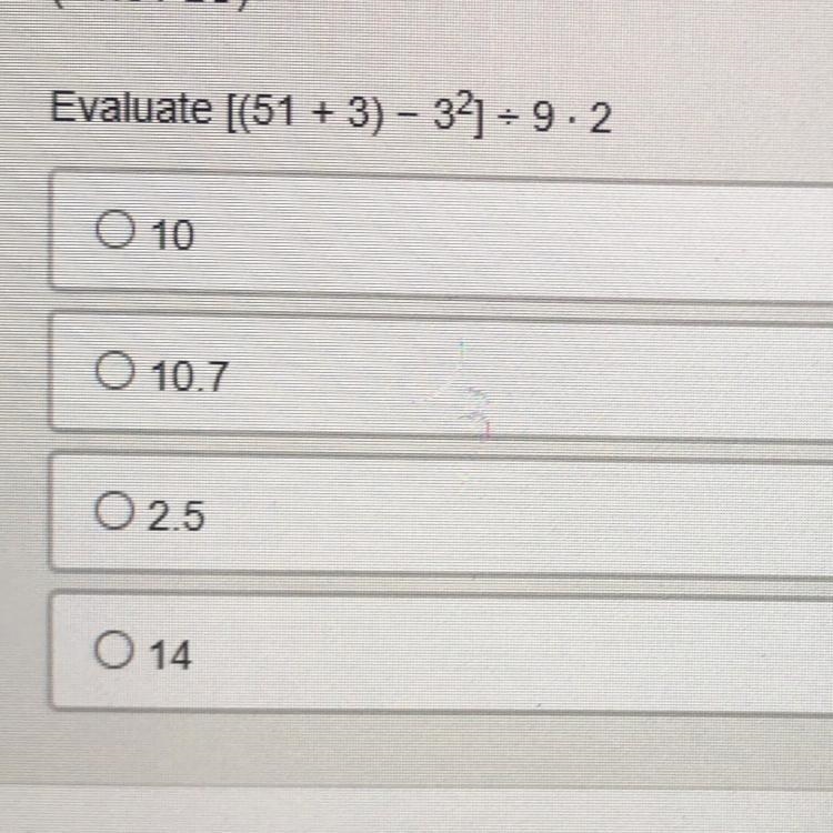 Evaluate the equation. (9th grade Algebra 1)-example-1