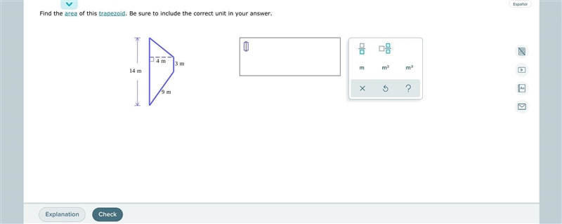 PWEASE HELP, AREA OF A TRAPEZOID-example-1