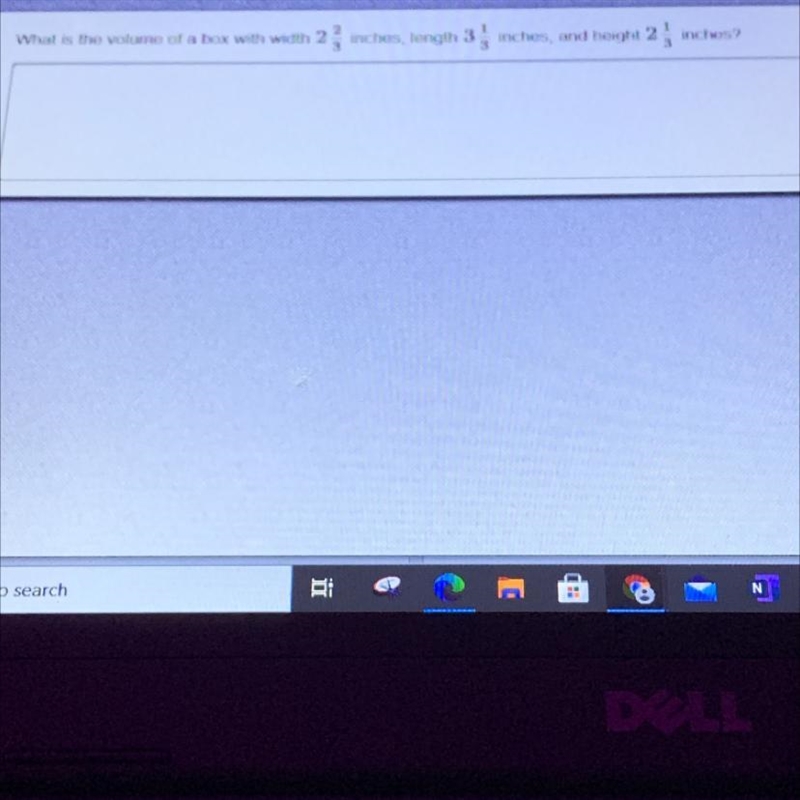 What is the volume of a box with width 2 2/3 inches, length 3 1/3 inches, and height-example-1