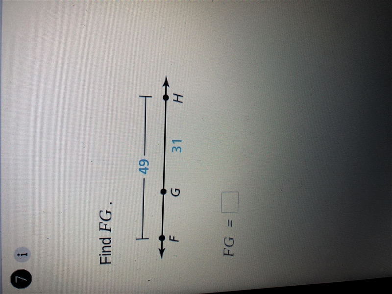 Find FG FGH= 49 GH=31-example-1