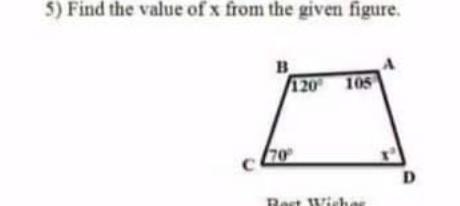 Find the value of x in this given figure​-example-1