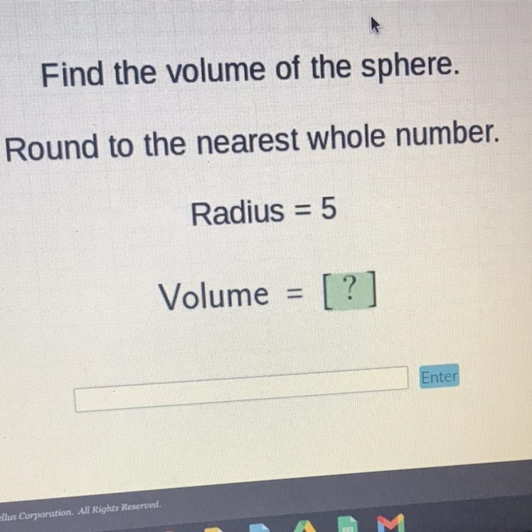 Help Please!!! Find the volume of the sphere-example-1