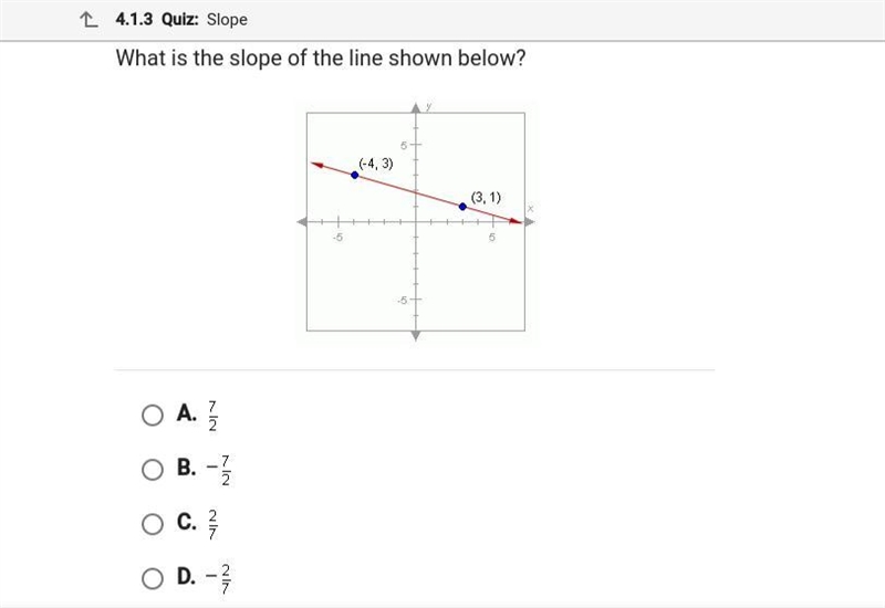 Help! What's the slope?-example-1