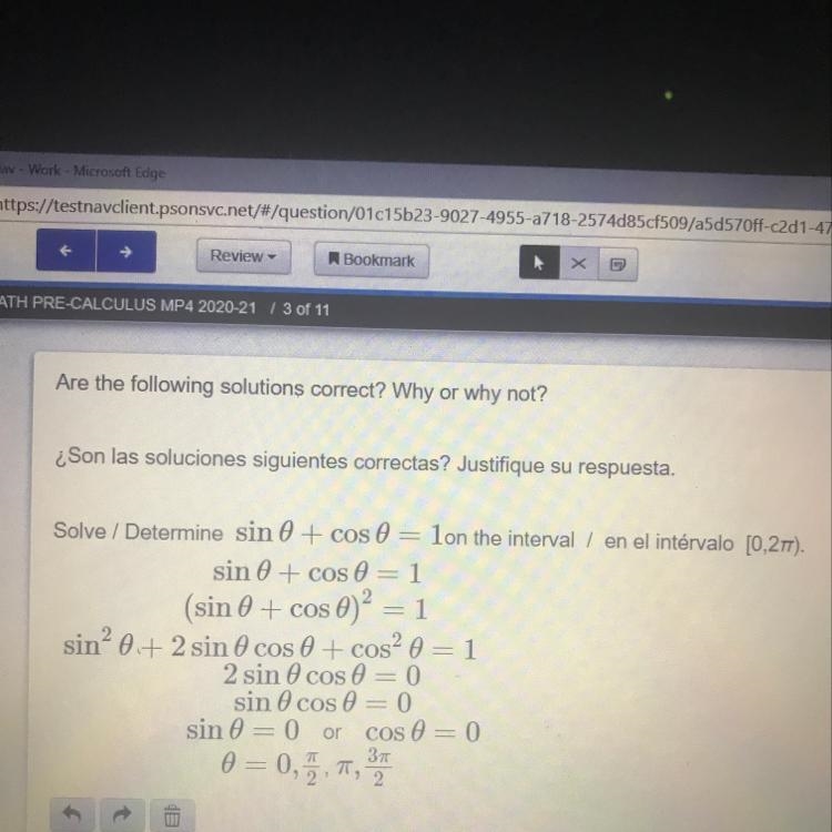 Are the following solutions correct ? Why or why not-example-1