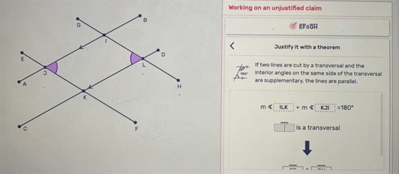 What is the transversal ?-example-1