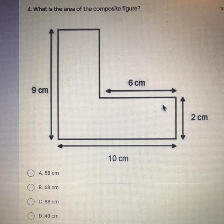 What is the area of the composite figure-example-1