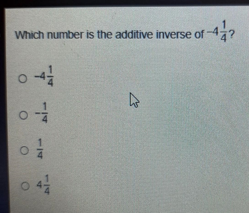 Which number is the additive inverse of 47? Hi. SI56 -47 1 W om 04​-example-1