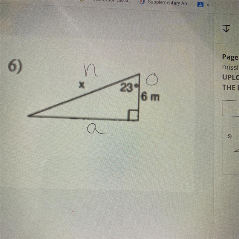 I don’t know which trig function I’m supposed to use for this problem. Please help-example-1