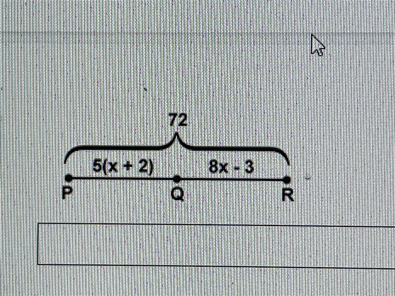 Is Q the midpoint of line segment PR? Justify your answer with numbers and words.-example-1