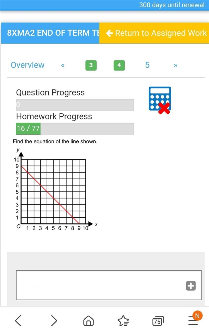 Find the equation of the line shown​-example-1