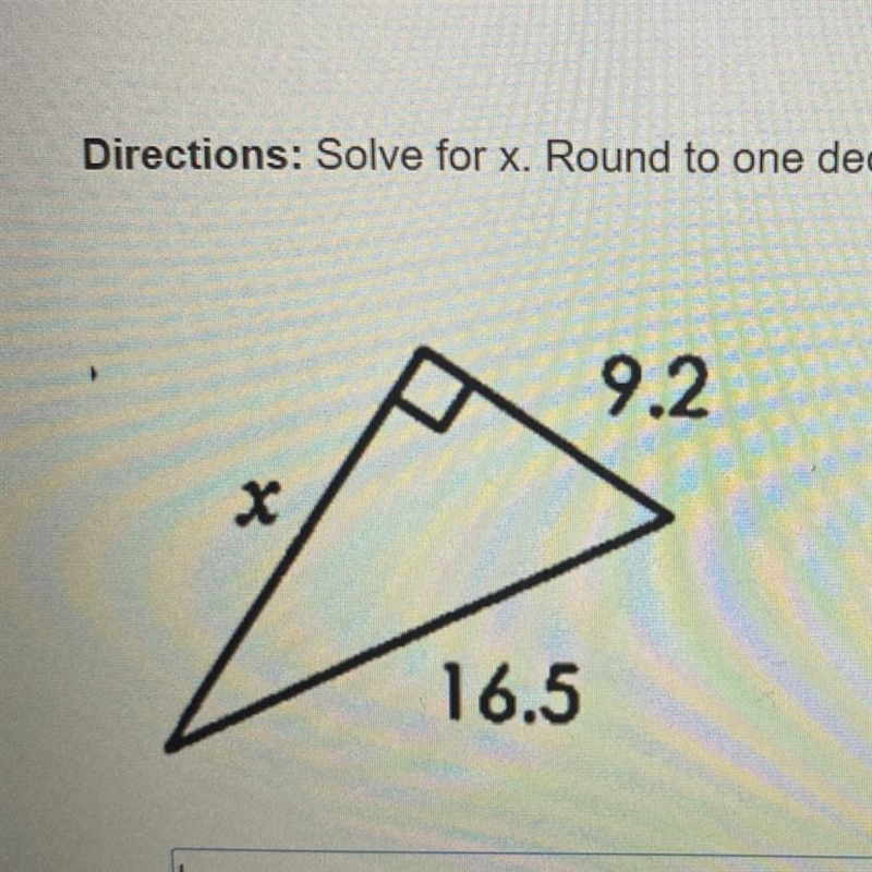 Solve for x round to one decimal place-example-1