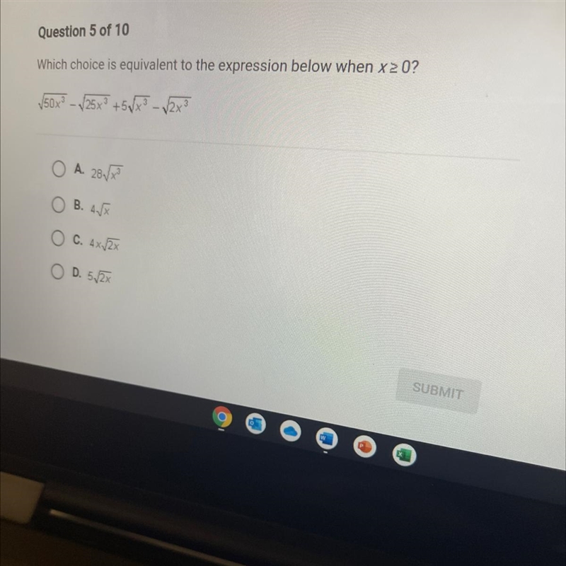 What choice is equivalent to the expression below when x is greater Than or equal-example-1