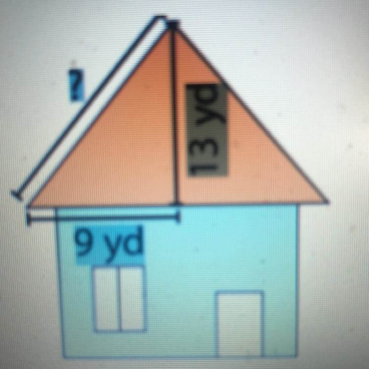 The roof rafter of a house has been raised to a height of 13 yards at the ridge. Half-example-1