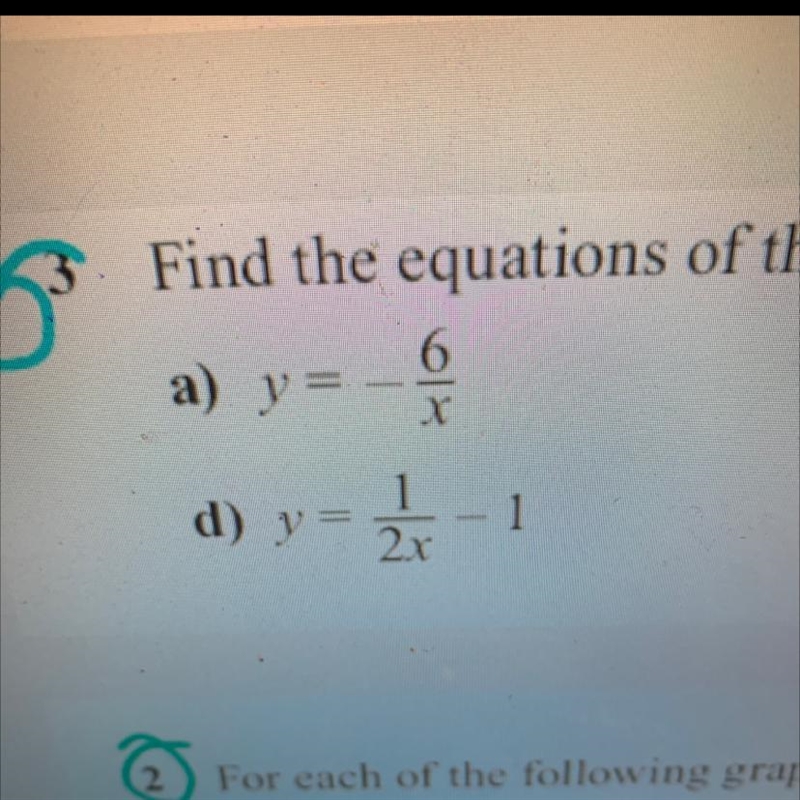 Find the asymptotes of the following functions-example-1