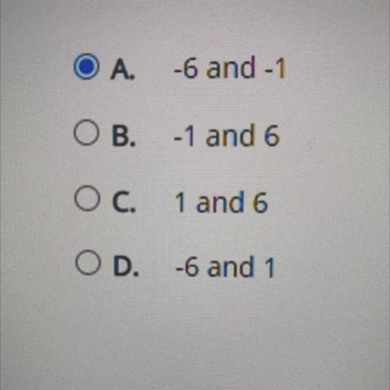 If the factors of function f are (x - 6) and (x - 1), what are the zeros of function-example-1