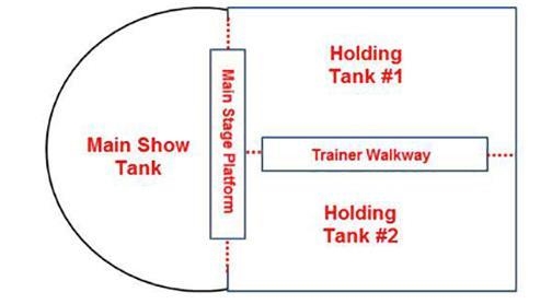 100 Points Math Question 1). The main show tank has a radius of 70 feet and forms-example-1