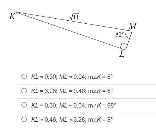 Find the unknown measures. Round lengths to the nearest hundredth and angle measures-example-1