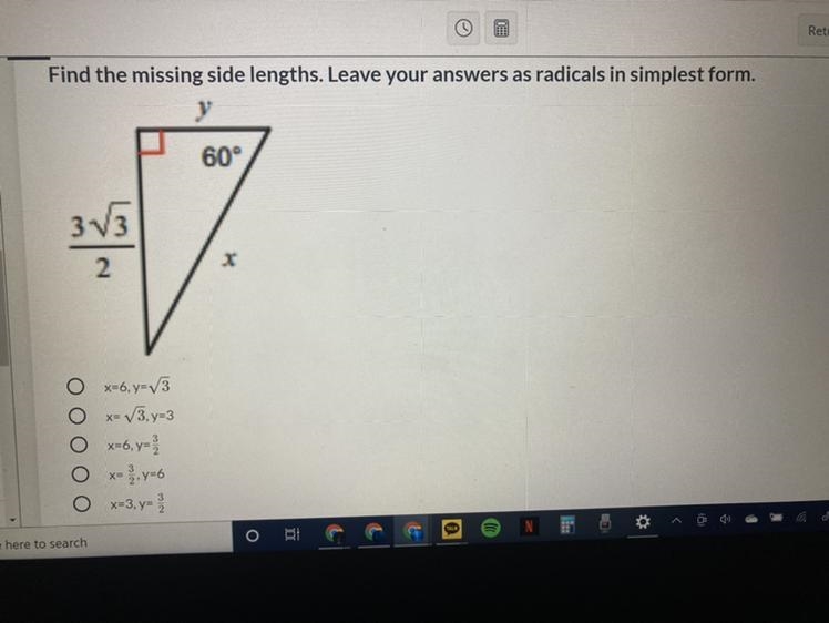 Find Missing side lengths-example-1