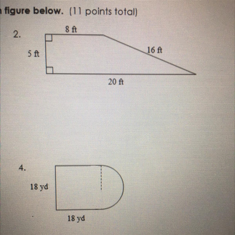 What is the area for #2 and #4 evidence is would be greatly appreciated!-example-1