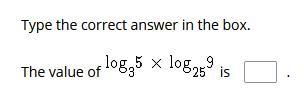 The value of log₃⁵ x log₂₅⁹ is...-example-1