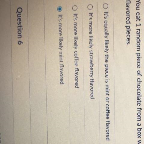 You eat 1 random piece of chocolate from a box with 8 coffee flavored and 9 mint flavored-example-1