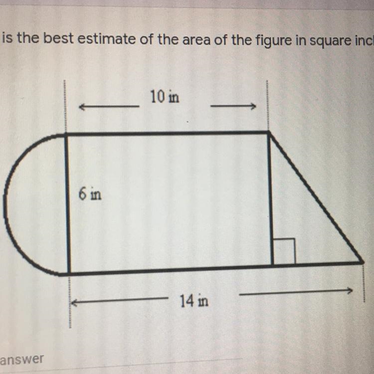 What is the best estimate of the area of the figure in square inches?-example-1