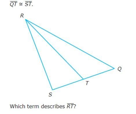 Geometry help please. Thank you. What term Describes RT?-example-1