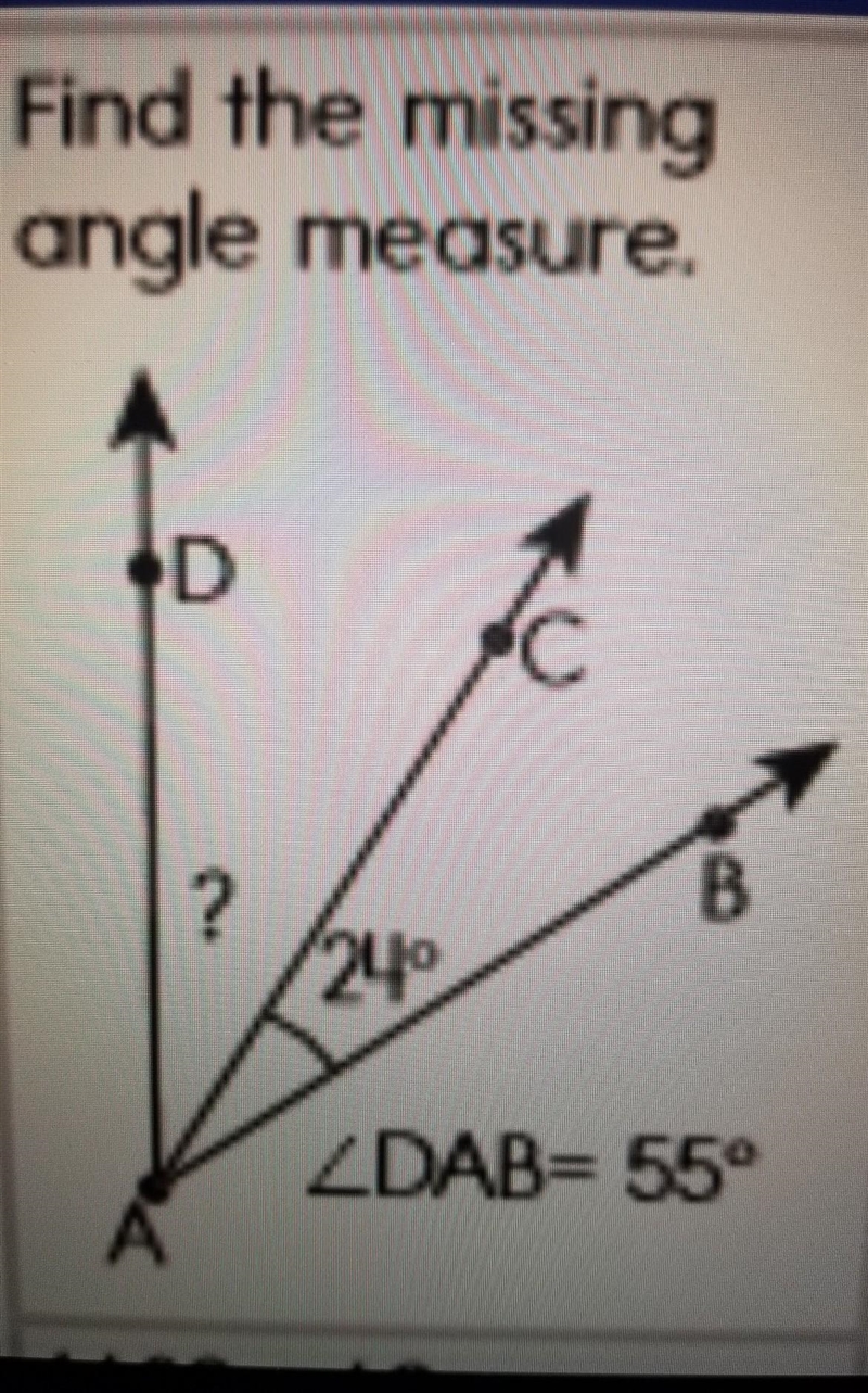 Find the missing angle measure ​-example-1