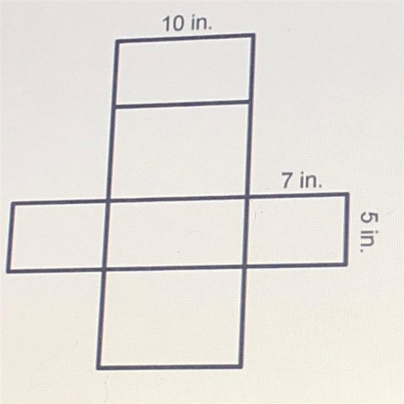 Answer fast Use the net to determine the total surface area 270 in 310 in 330 in 350 in-example-1