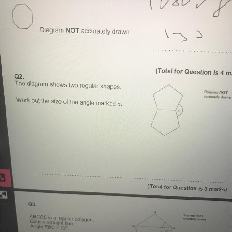 The diagram shows two regular shapes-example-1