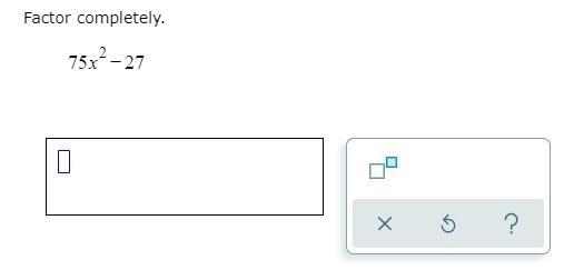 Factoring. The answer is supposed to look like this. EXAMPLE: 5x(6x+2)(6x-2)-example-1