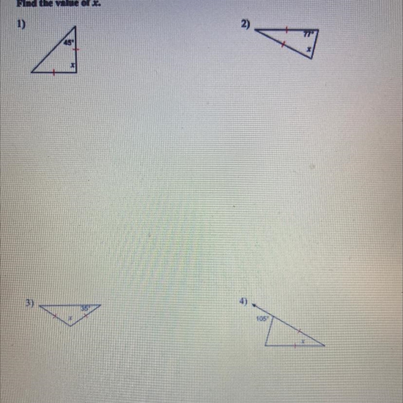 (Find the value of x)-example-1