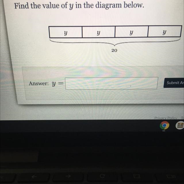 Find the value of y in the diagram below.-example-1