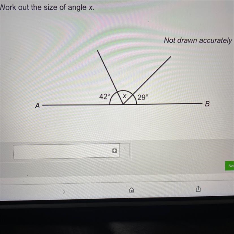 Work out the size of angle X-example-1