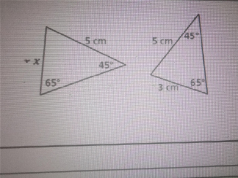 NEED HELP ASAP In the figure below, you have two congruent triangles. Find the value-example-1