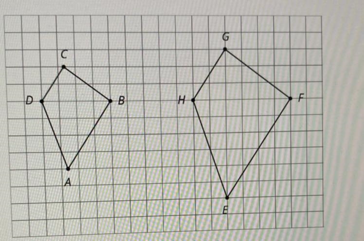 Polygon ABCD is a scaled copy of polygon EFGH. Which angle corresponds to angle F-example-1