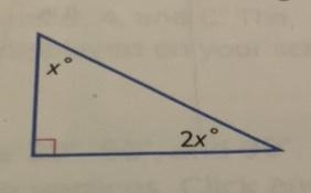 Find the value of x in each triangle-example-1