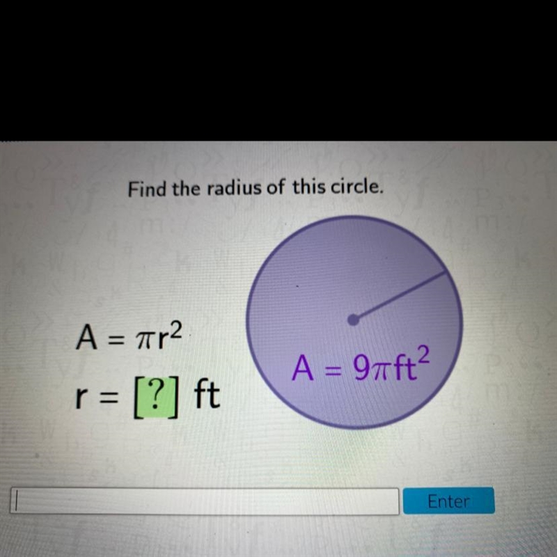 Find the radius of this circle please..-example-1