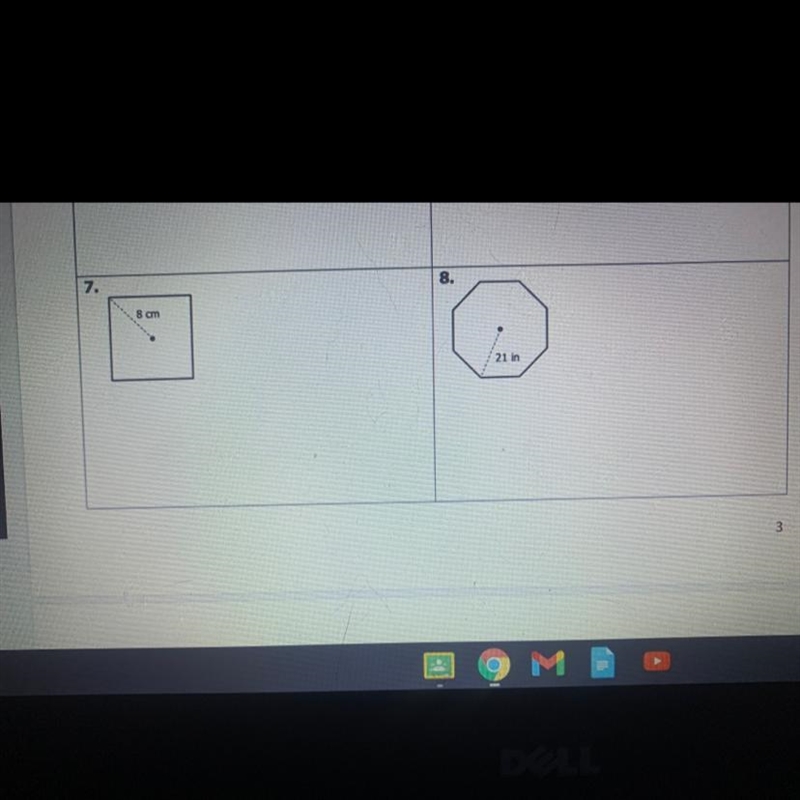 Find the area of each figure for questions 7 and 8 Please Answer!-example-1